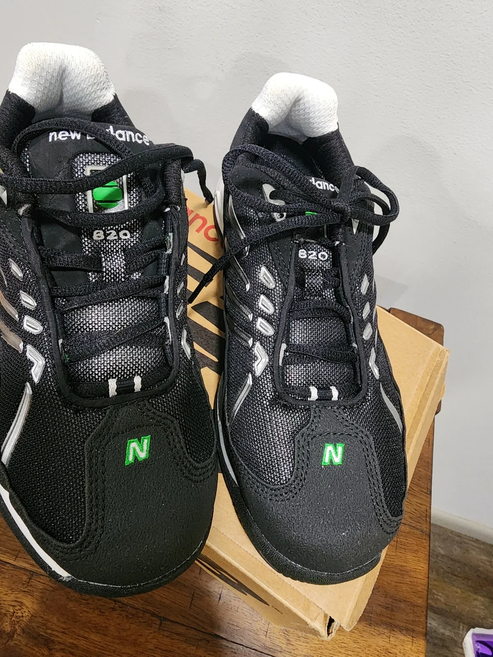 New Balance CT820BK Men's Tennis Shoes Black White 4E Extra Wide Size 8 NWOT